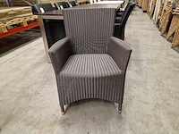 3 x luxury lounge - wickerzetel sardinia met armleuning taupe - afbeelding 2 van  5