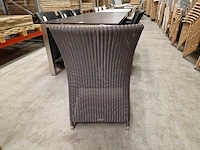 3 x luxury lounge - wickerzetel sardinia met armleuning taupe - afbeelding 4 van  5