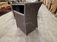 3 x luxury lounge - wickerzetel sardinia met armleuning taupe - afbeelding 3 van  5