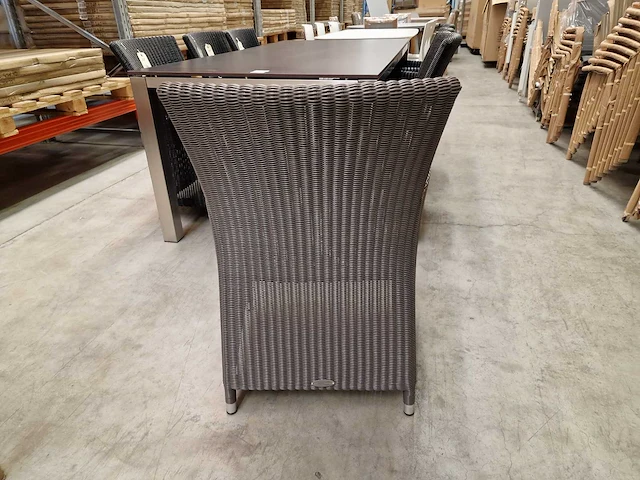 3 x luxury lounge - wickerzetel sardinia met armleuning taupe - afbeelding 4 van  5