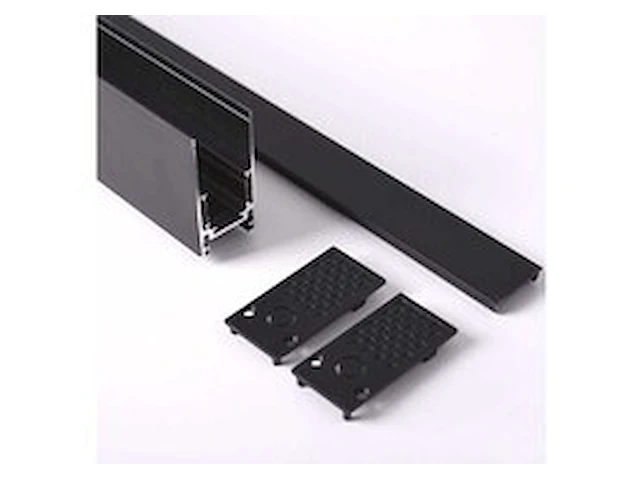 3 x magnetische rail voor opbouw – 20mm – 48v – 2 meter – zwart - afbeelding 1 van  6