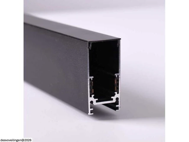 3 x magnetische rail voor opbouw – 20mm – 48v – 2 meter – zwart - afbeelding 3 van  6