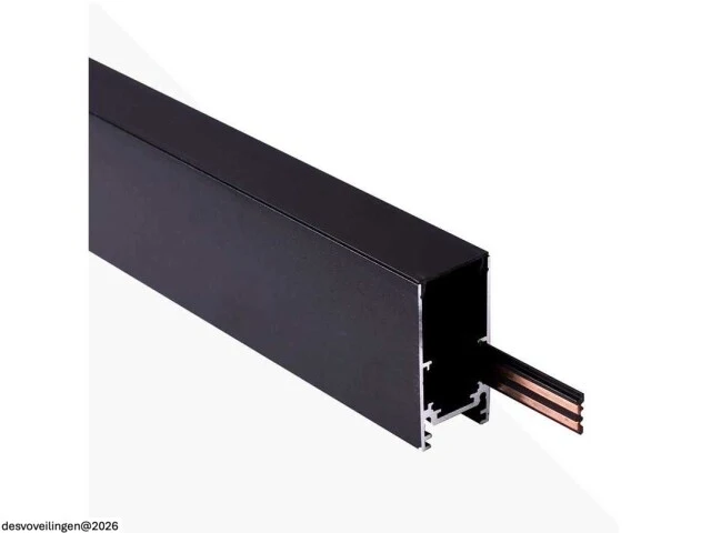 3 x magnetische rail voor opbouw – 20mm – 48v – 2 meter – zwart - afbeelding 4 van  6
