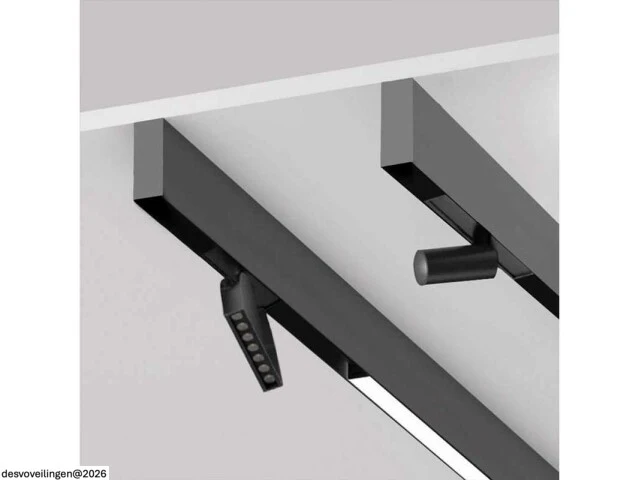 3 x magnetische rail voor opbouw – 20mm – 48v – 2 meter – zwart - afbeelding 5 van  6
