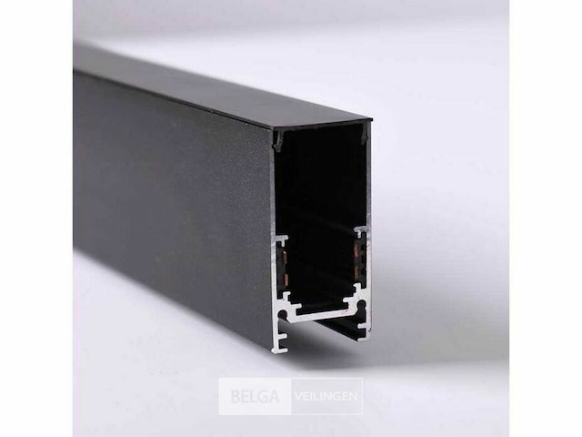 3 x magnetische rail voor opbouw – 20mm – 48v – 2 meter – zwart - afbeelding 3 van  6