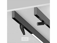 3 x magnetische rail voor opbouw – 20mm – 48v – 2 meter – zwart - afbeelding 5 van  6