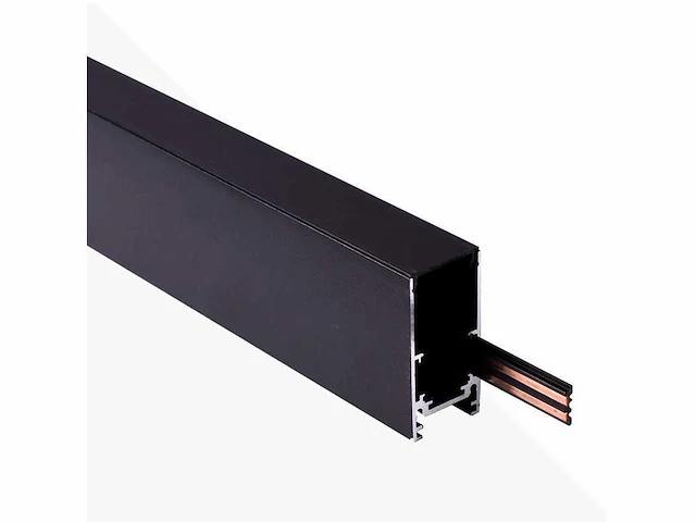 3 x magnetische rail voor opbouw – 20mm – 48v – 2 meter – zwart - afbeelding 3 van  5