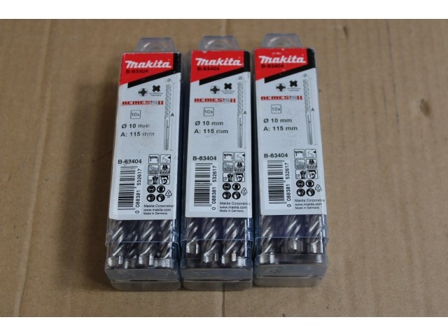 3 x makita b-63404 betonboor (10 x 115mm) - afbeelding 1 van  2
