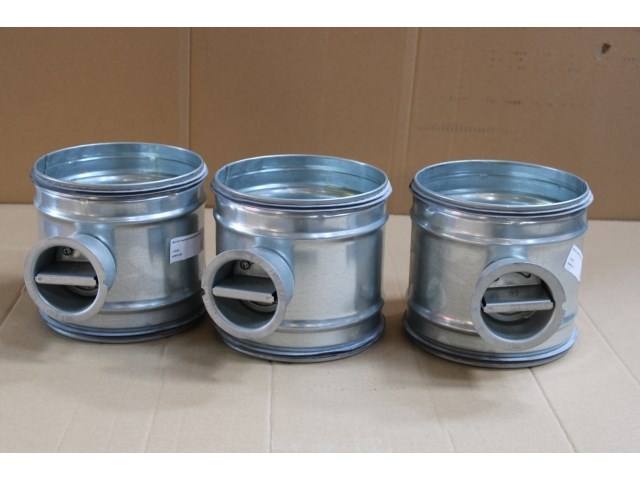 3 x manuele regelklep gesloten klep ø180 - afbeelding 1 van  3