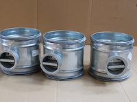 3 x manuele regelklep gesloten klep ø180