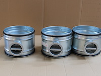 3 x manuele regelklep gesloten klep ø200