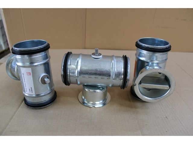 3 x manuele regelklep gesloten klep ø80 - afbeelding 1 van  3