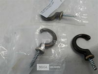 3 x messing haak 35 mm - afbeelding 3 van  3