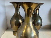 3 x messing vazen - afbeelding 1 van  3