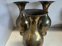 3 x messing vazen - afbeelding 2 van  3