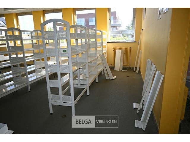 3 x metalen bibliotheekrek - afbeelding 1 van  5