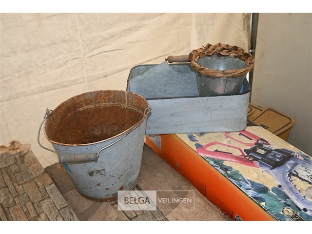 3 x metalen decoratie / bloempot - afbeelding 1 van  4