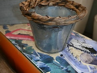 3 x metalen decoratie / bloempot - afbeelding 3 van  4