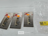 3 x meubelgreep alu vermessingd 60 mm - afbeelding 1 van  3