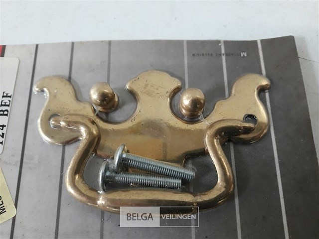 3 x meubelgreep messing 90 mm - afbeelding 3 van  3