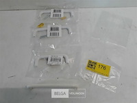 3 x meubelgreep pvc wit 1x96 mm + 2x128 mm - afbeelding 1 van  3