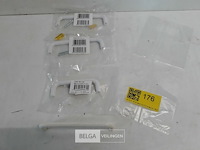 3 x meubelgreep pvc wit 1x96 mm + 2x128 mm - afbeelding 1 van  3