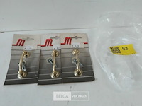 3 x meubelgreep zamak vermessingd 64 mm - afbeelding 2 van  3