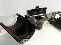 3 x middenspruitstuk 125mm bruin pvc regenafvoer - afbeelding 3 van  3