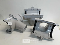 3 x middenspruitstuk 125mm licht grijs pvc regenafvoer - afbeelding 2 van  3