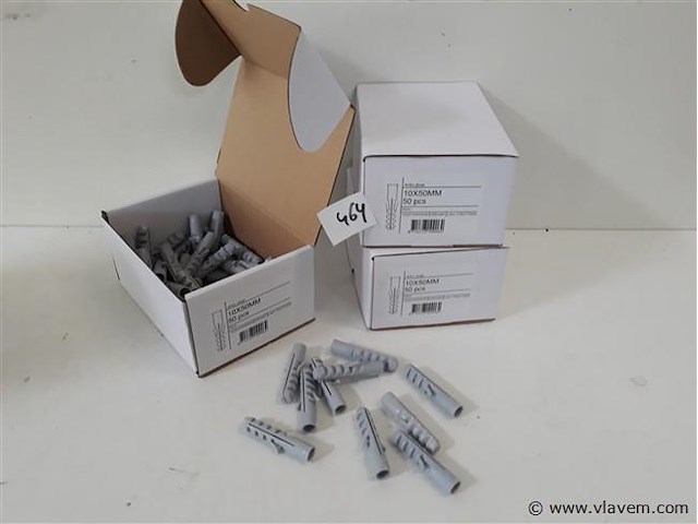 3 x muurplug nylon 10 mm 50 stuks - afbeelding 1 van  2
