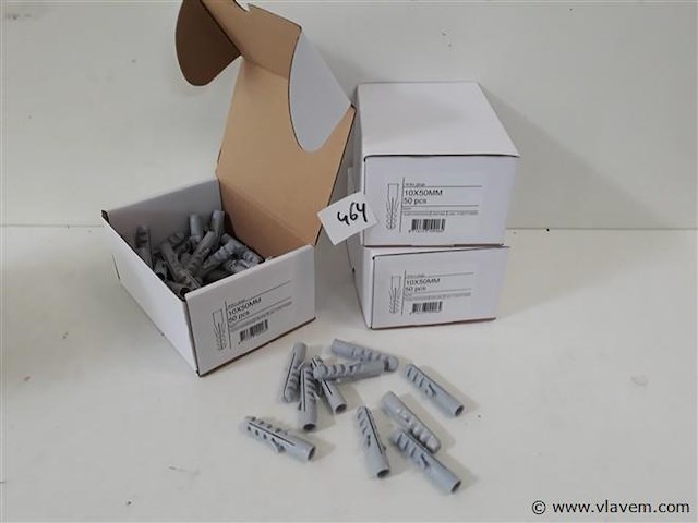 3 x muurplug nylon 10 mm 50 stuks - afbeelding 1 van  2