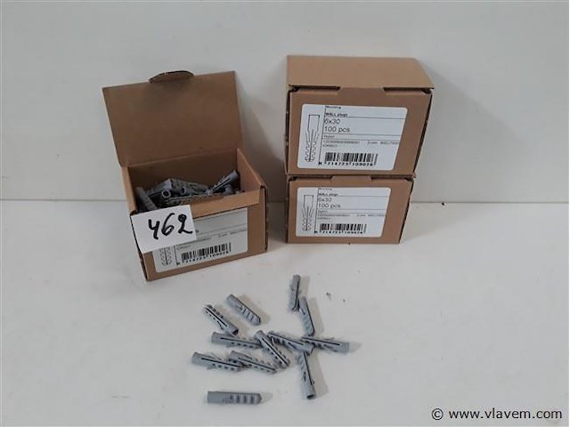 3 x muurplug nylon 6 mm 100 stuks - afbeelding 1 van  2