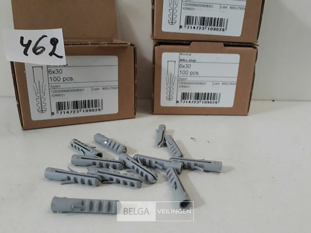 3 x muurplug nylon 6 mm 100 stuks - afbeelding 3 van  3
