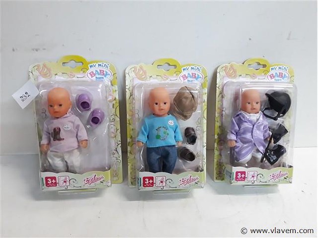 3 x my baby born pop 14 cm - afbeelding 1 van  2