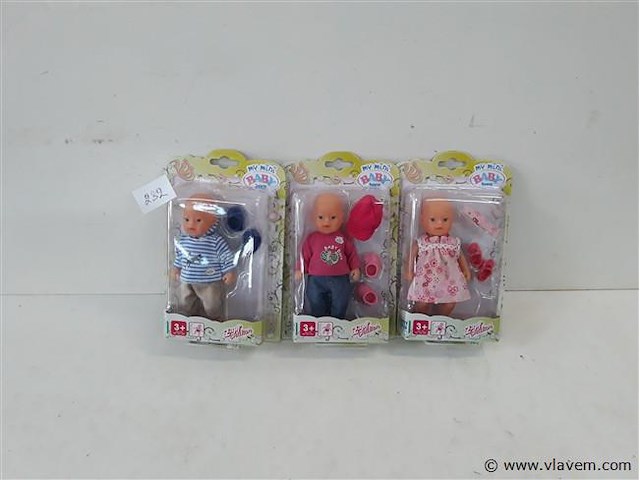 3 x my baby born pop 14 cm - afbeelding 1 van  2