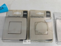 3 x niko drukknop voor dimmer + afdekplaat cream - afbeelding 3 van  3