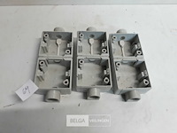 3 x niko hydro opbouwdoos 2v 1+1 ingang oud model - afbeelding 2 van  3