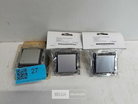 3 x niko inbouw schakelaar 2polig sterling - afbeelding 2 van  3