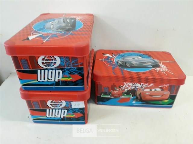 3 x opbergdoos cars curver 29x20x13 cm - afbeelding 2 van  3