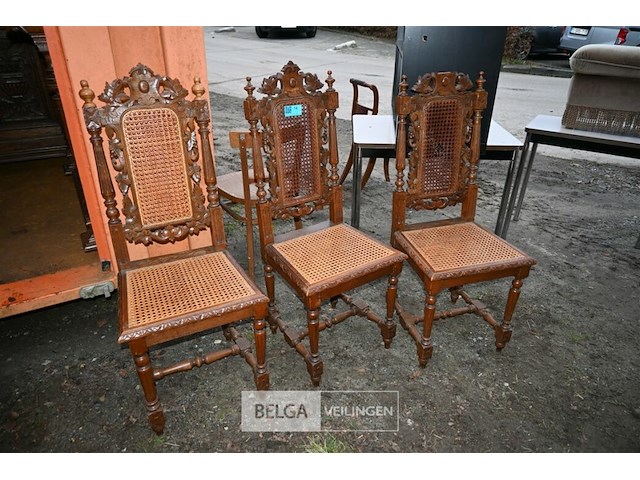 3 x oude houten stoel - afbeelding 4 van  6