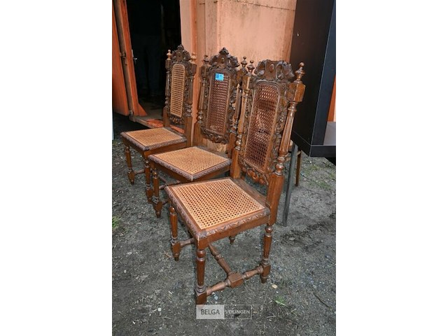 3 x oude houten stoel - afbeelding 2 van  6