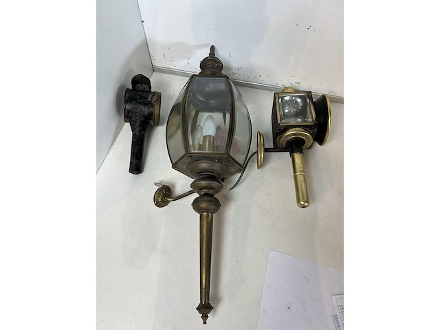 3 x oude koetslamp - afbeelding 2 van  2