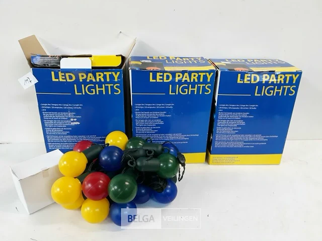 3 x party-lights 20 led lengte 4m - afbeelding 2 van  3