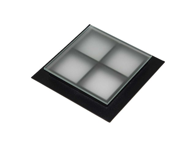 3 x patrijspoort - zwarte poederlak - 186*186mm - inclusief glas - afbeelding 4 van  5