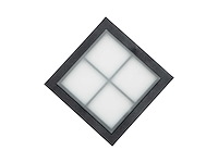 3 x patrijspoort - zwarte poederlak - 186*186mm - inclusief glas - afbeelding 5 van  5