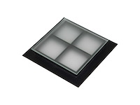 3 x patrijspoort - zwarte poederlak - 186*186mm - inclusief glas - afbeelding 4 van  5