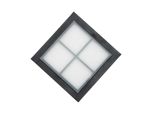 3 x patrijspoort - zwarte poederlak - 186*186mm - inclusief glas - afbeelding 5 van  5