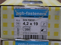 3 x pgbfast plaatschroef din 7981c-h ø4,20x19 zn/200 - afbeelding 2 van  3