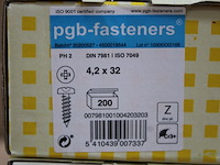 3 x pgbfast plaatschroef din 7981c-h ø4,20x32 zn/200 - afbeelding 2 van  3