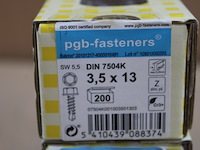 3 x pgbfast zelfb. schroef d.7504k ø3,5x13 zn (5,5)/200 - afbeelding 2 van  3